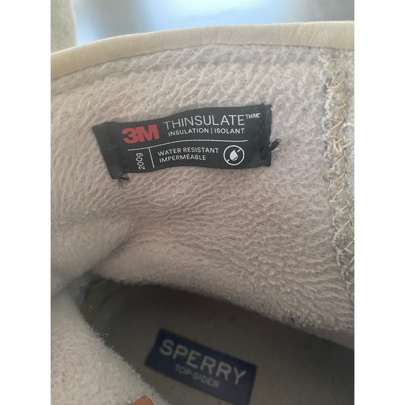 Sperry Women's Size 8 Waterproof Rubber Boots Thinsulate Cream Tan Size Zip - Picture 8 of 10